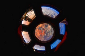 360 degree observation bay window in the International Space Station