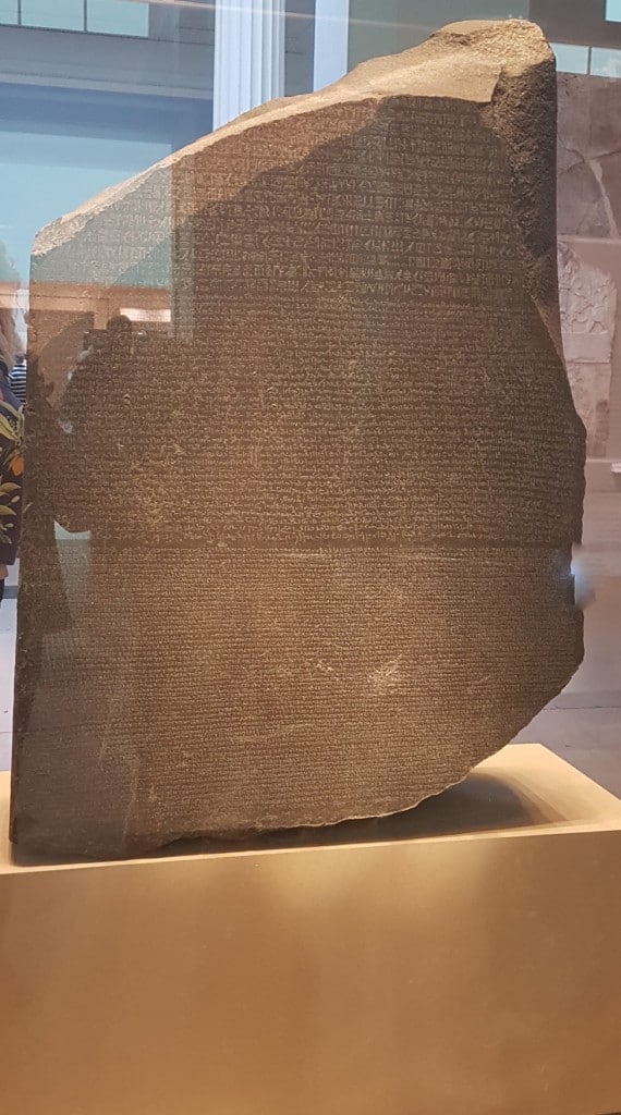 Rosetta Stone at the British Museum. Image 360onhistory.com