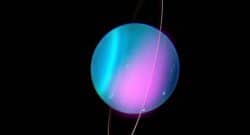 Uranus in X-ray (2002). Credit: NASA/CXO/University College London/W. Dunn et al. Optical by W.M. Keck Observatory (2004). 360 on History