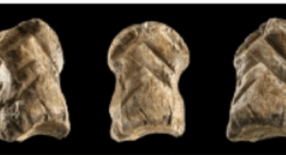 Neanderthals deer bone carving