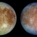Natural and False colour views of Europa taken in 1997 by the Galileo Spacecraft. Credits: NASA, NASA-JPL, University of Arizona