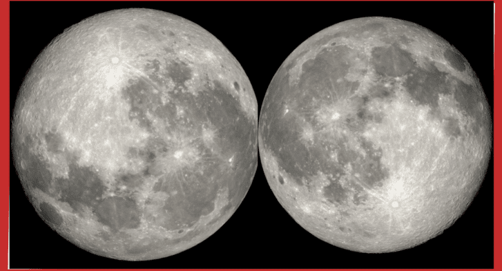 Lunar Phase Feb 17, 2022 Southern Hemisphere and Northern Hemisphere. Image: NASA