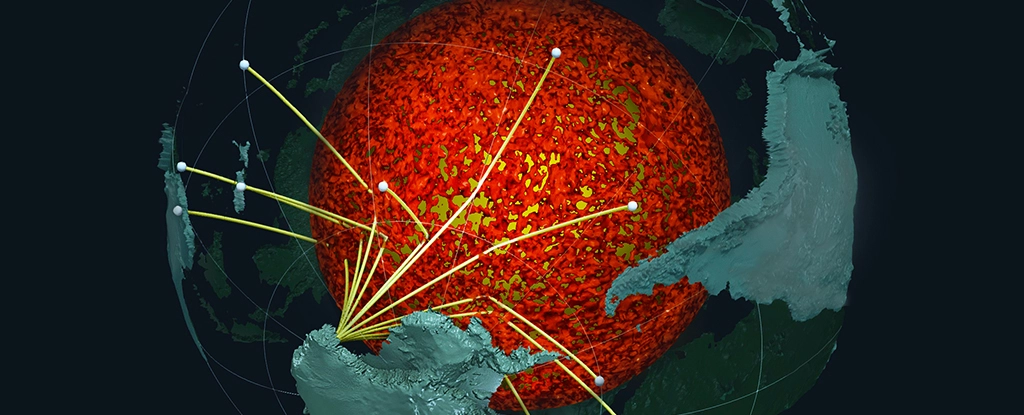 The geology of Earth's Southern Hemisphere has bee mapped in extremely high-resolution by scientists. It reveals a previously undiscovered ancient ocean floor 2,900 km (1,800 miles) below the surface that may wrap around the core. Seismic waves from earthquakes in the southern hemisphere were used to sample the structure along the Earth's core-mantle boundary. Image: Edward Garnero and Mingming Li/Arizona State University