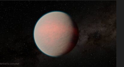 This artist’s concept depicts the planet GJ 1214 b, a “mini-Neptune” with what is likely a steamy, hazy atmosphere. A new study based on observations by NASA’s Webb telescope provides insight into this type of planet, the most common in the galaxy. Credits: NASA/JPL-Caltech/R. Hurt (IPAC)