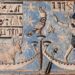 Sopdet and Sahu (Sirius and Orion) shown in the left and right-hand boats, respectively, from the East Osiris Chapel on the roof of the temple in Dendera. (Sarah Symons)
