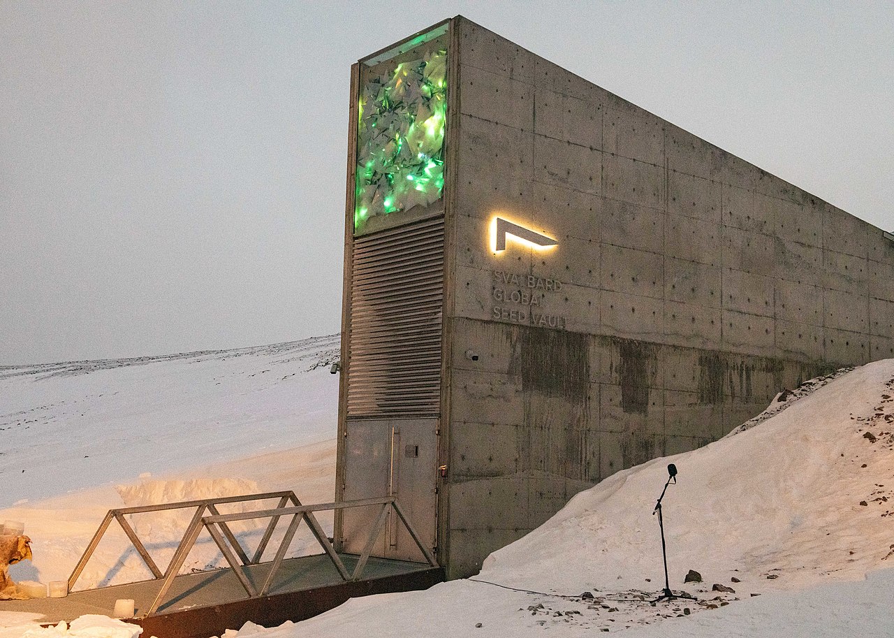 Entrance to the Svalbard Global Seed Vault in 2020