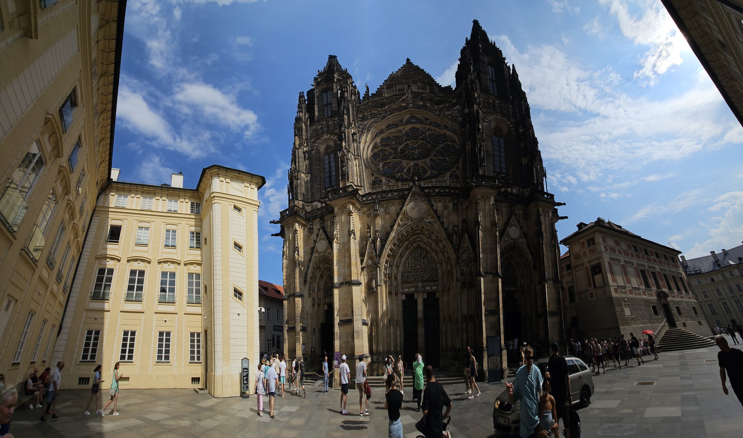 St Vitus Cathedral at Prague Castle Complex from front