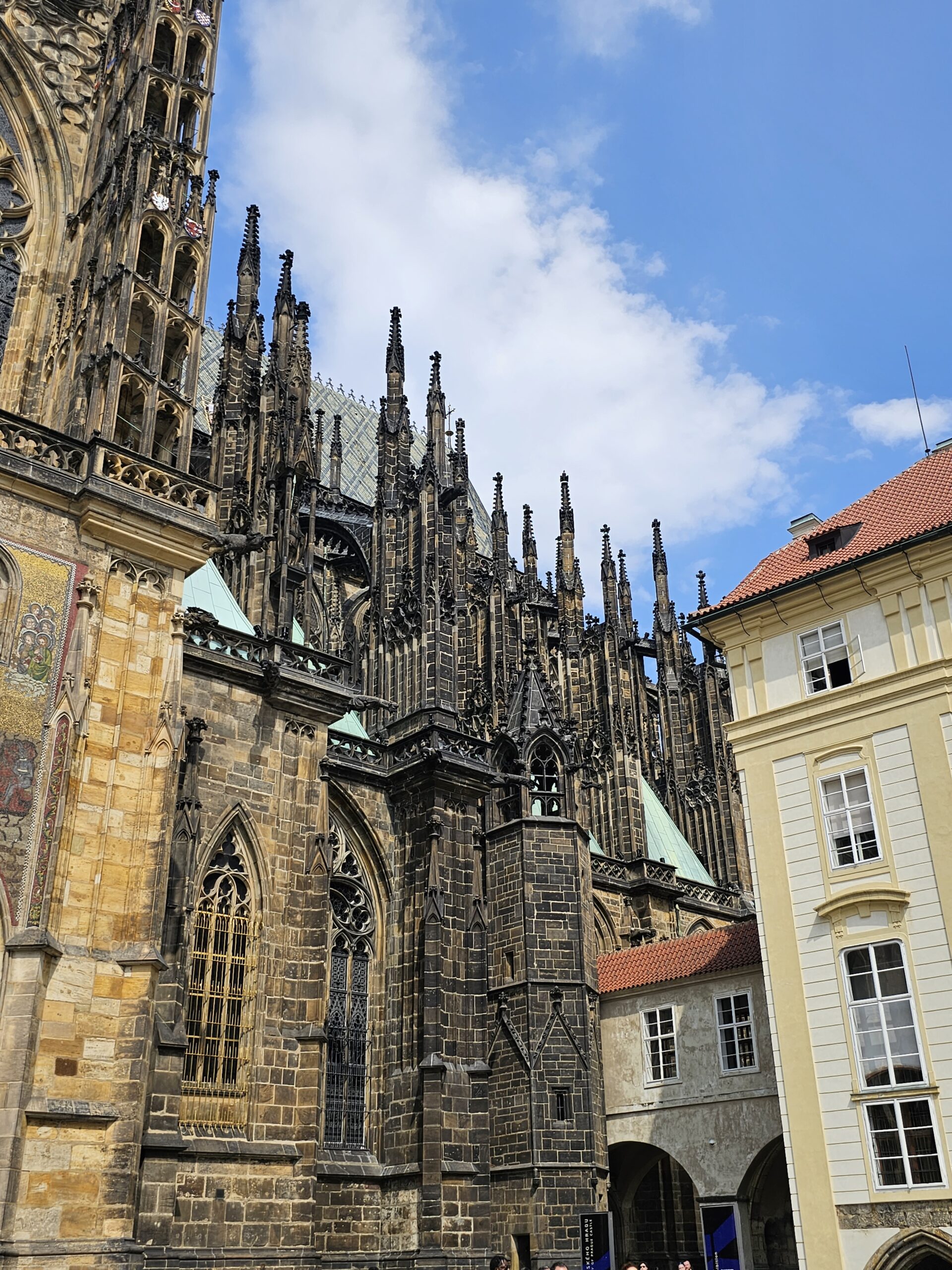 Side View of St Vitus Cathedral at Prague Castle Complex