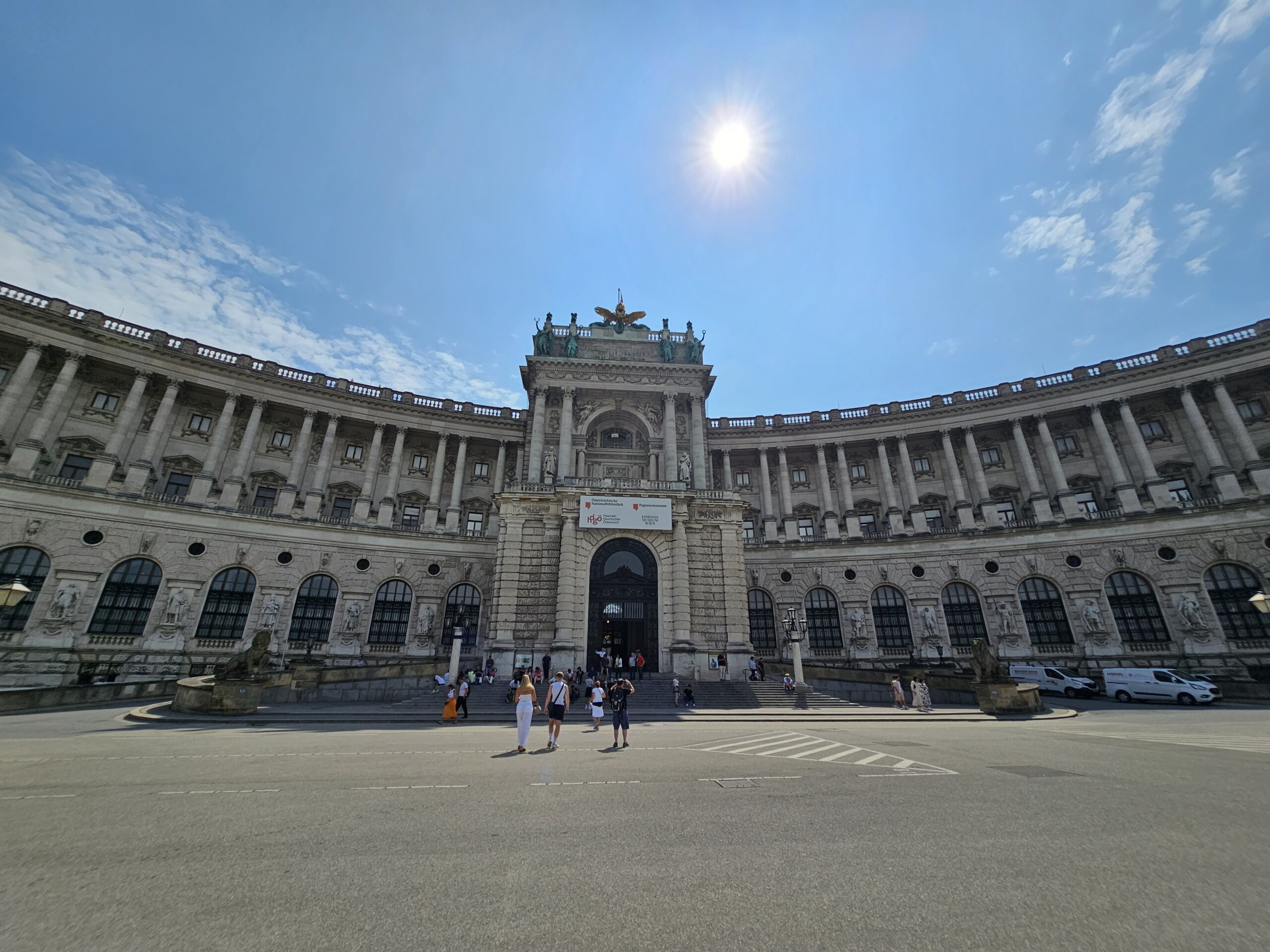 The semi circle of the Hofburg Palace from the front.