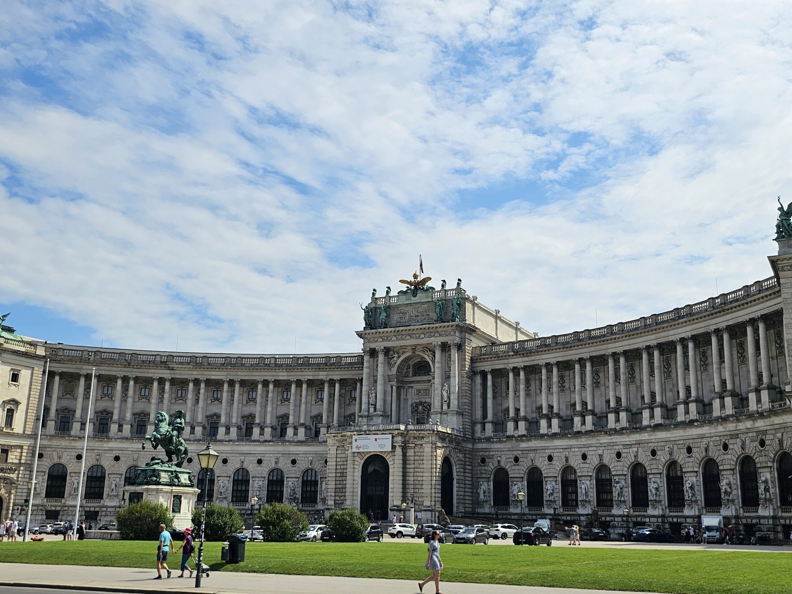 Front view of Hofburg Palace.