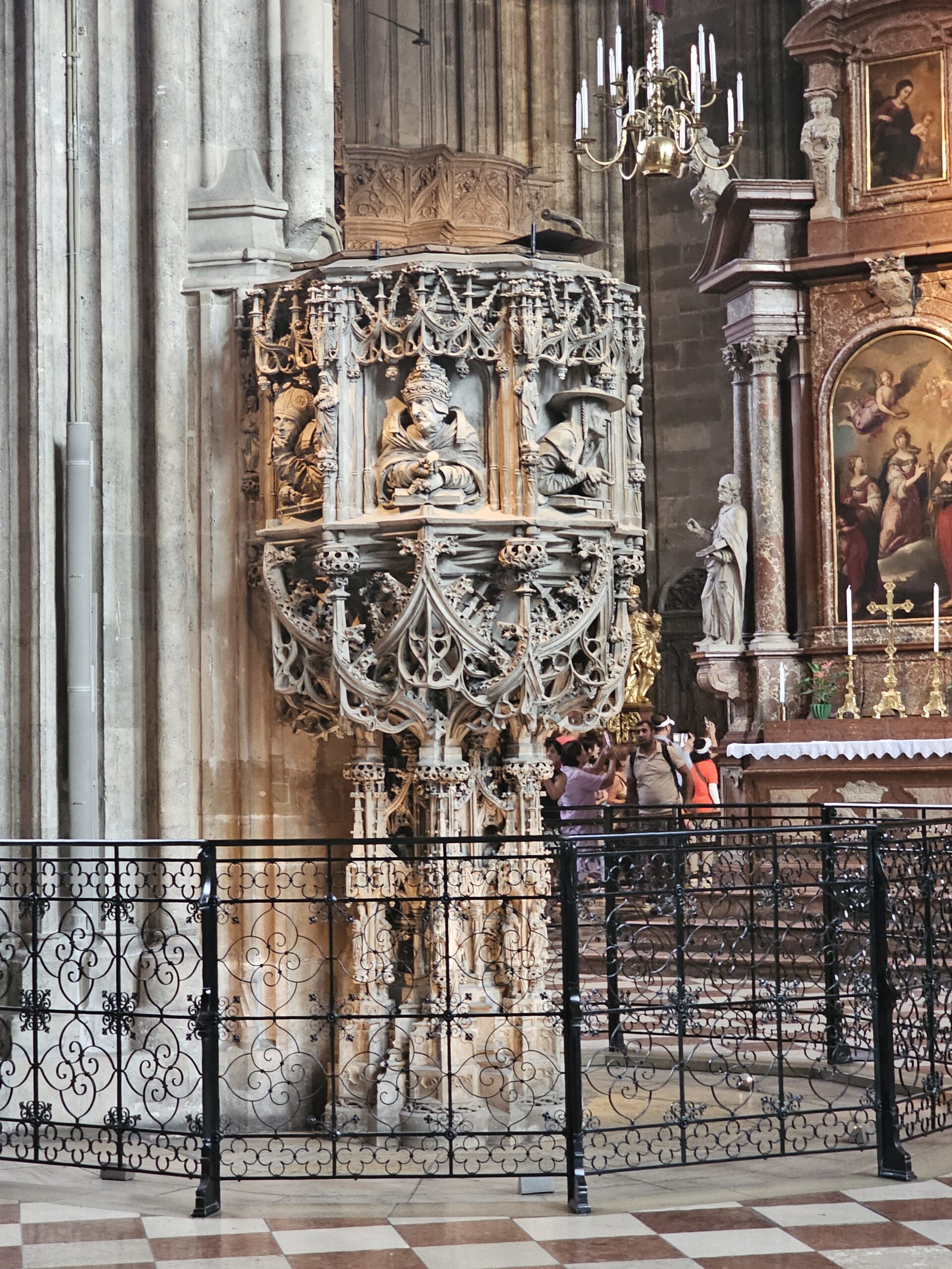 The pulpit at St Stephen's Cathedral, Vienna. Image: 360onhistory